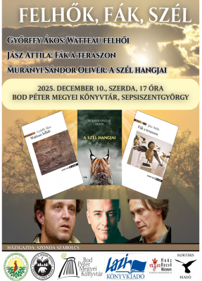 Győrffy Ákos, Jász Attila és Murányi Sándor Olivér erdélyi könyvbemutatói