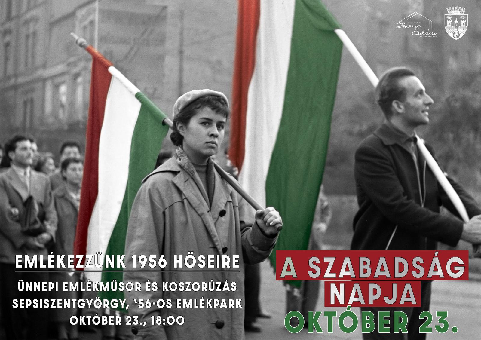 Megemlékezés az 1956-os forradalom és szabadságharc tiszteletére Sepsiszentgyörgyön